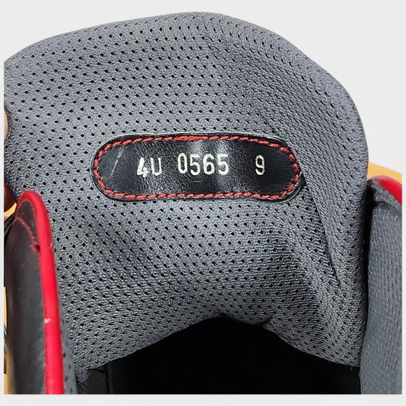 Vintage Prada Red Stripe Platform Boots Black Mens 9 (US 10) Made in Italy - Picture 3 of 16